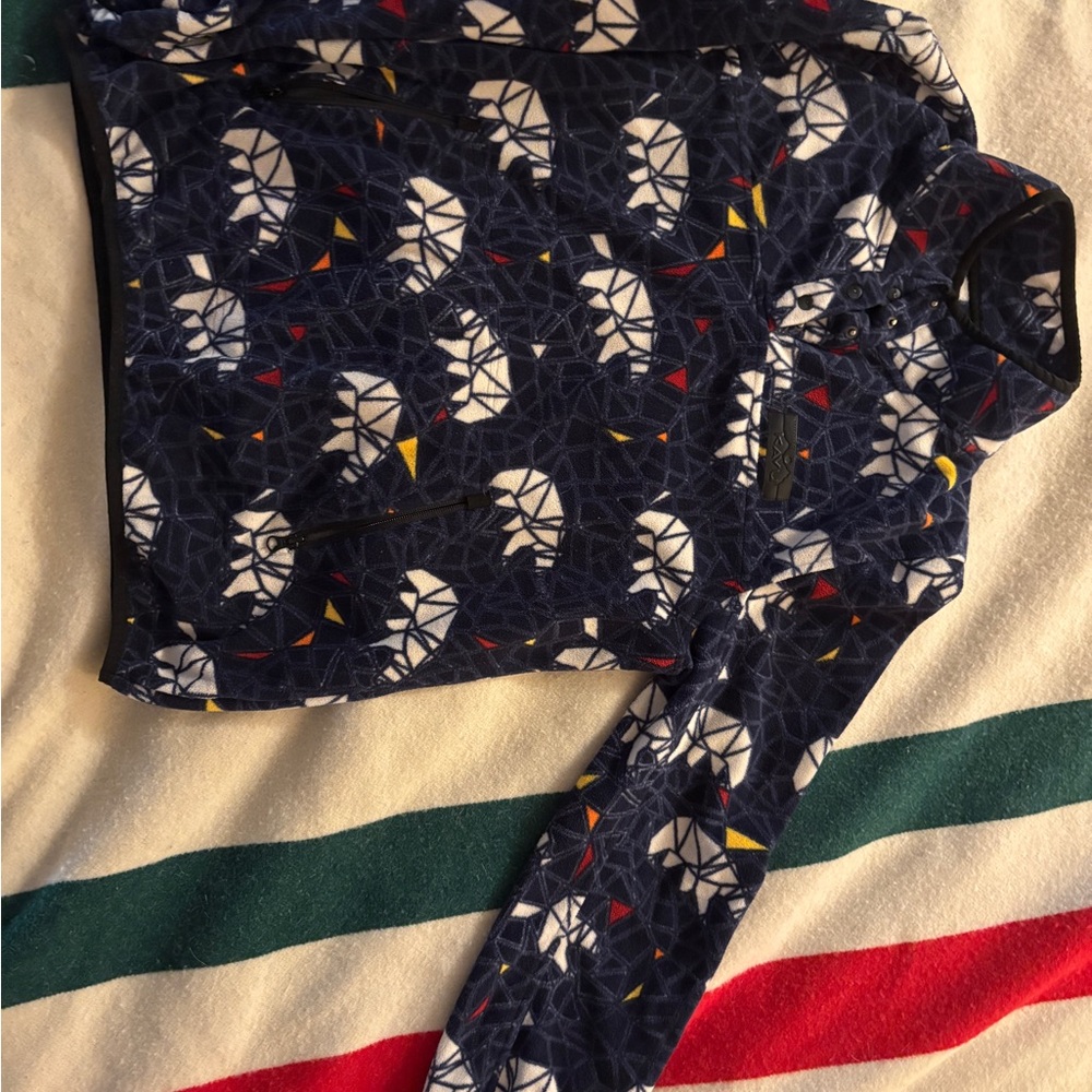 Kavu Multicolor Geometric Fleece Jacket